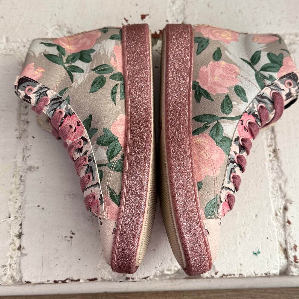 Coach Women's  High Top sneakers shoes pink floral size 6b - Picture 9 of 11
